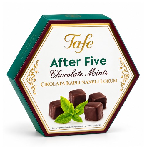 After Five Çikolata Kaplı Nane Aromalı Lokum 175g After Five Çikolata Kaplı Nane Aromalı Lokum 175g