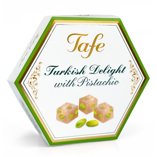 Altıgen Kutu Fıstıklı Lokum 180g Altıgen Kutu Fıstıklı Lokum 180g