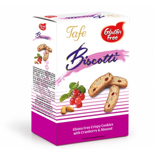 Glutensiz Biskotti Yaban Mersinli ve Bademli Kıtır Kurabiye 120g Glutensiz Biskotti Yaban Mersinli ve Bademli Kıtır Kurabiye 120g