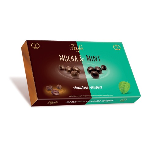 Mocha ve Mint Çikolata Kaplı Nane Aromalı Lokum Draje 150g