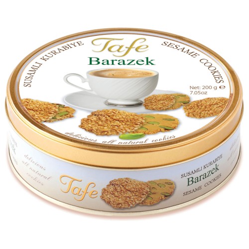 Barazek Susamlı Kurabiye (Teneke Kutu) 200g Barazek Susamlı Kurabiye (Teneke Kutu) 200g